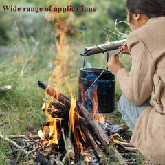 3x Outdoor Pocket Bellow Stainless Steel Telescopic Blow Fire Tube Blowpipe Tool