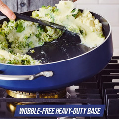 Blue Diamond 5QT Ceramic Nonstick Jumbo Sauté Pan with Lid – Toxin-Free