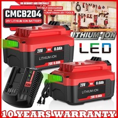 Battery / Charger For Craftsman 20 Volt V20 6.0Ah Li-ion CMCB201 CMCB204 CMCB202