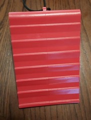 Wheel Chock with Rope, Red (E/F) 8.20 x 5.40 x 4.10 Inches