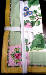 WILLIAMS SONOMA CANTON ROSE NAPKINS SET OF FOUR COTTON TWILL 20″ SQ NEW WITH TAG