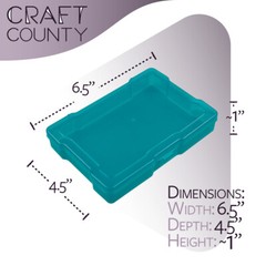 4.5in x 6.5in Plastic Rectangular Craft Box | Pencil Box Storage Photo Organizer