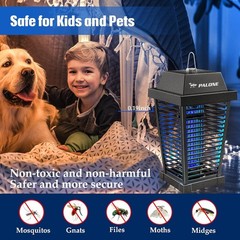 4500V Electric Solar Bug Zapper Outdoor, Mosquito Zapper Waterproof Fly Zapper,d
