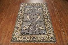 Oushak Oriental Accent Rug 4×6 Hand-knotted Wool Geometric Indian for Any Room