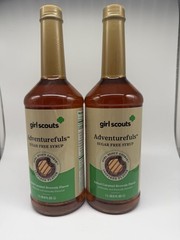 2x GIRL SCOUTS Sugar Free adventurefuls SYRUP salted Carmel brownie 0 CARB