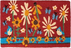 Jellybean Woodland Flowers Accent Rug 20×30 Machine Washable Indoor Outdoor