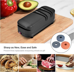 Professional Knife Sharpener Tool, Electric Knife Sharpener for Home, 2-Stages S
