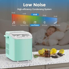 Countertop Ice Maker Portable Ice Machine Self-Cleaning 9 Cubes 6 Mins 26.5Lbs