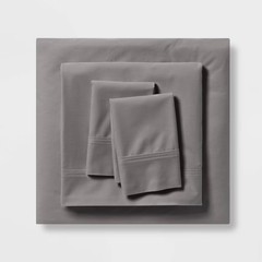 Threshold 400 Thread Count Cotton Sateen 4-Piece Sheet Set Luxurious