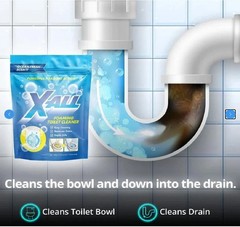 X-ALL Foaming Toilet Cleaner, Self-Activating Powder, 1 Pack(4 Treatments)