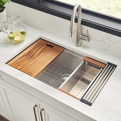 Ruvati 32-inch Undermount Workstation Kitchen Sink Single Bowl – RVH8300