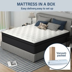 10″ 12″ 14″ Gel Memory Foam Spring Hybrid Mattress Twin Full Queen King In a Box