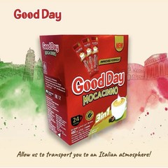 Good Day Mochaccino 3-in-1-Instant Coffee 24Sticks–Rich Mocacino Bliss in Sips