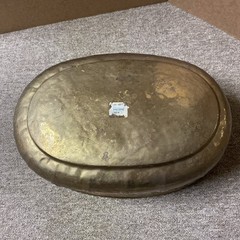 Vintage Brass Indoor Oval Planter 15” Long 6” Tall 10.25” Wide Big & Beautiful