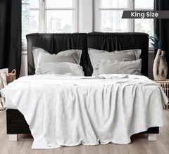 Utopia Bedding Ivory 100% Cotton Blanket [Queen Size – 90×90 Inch] 350GSM…