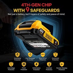 2Pack 4.0AH For DEWALT DCB201 20V 20 Volt Max Lithium Compact Battery DCB204-2