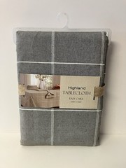 Highland Tablecloth Easy Care 60 in x 84 in Charcoal BRAND NEW