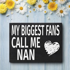 JennyGems Nan Gifts, My Biggest Fans Call Me Nan Sign, Birthday Gifts for Nan