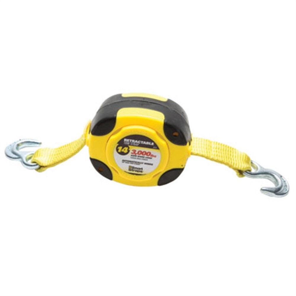 SmartStraps Retractable Tow Strap with Hooks 14ft 9000lb, Commercial Duty, 171,1