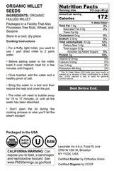 Organic Hulled Millet — Non-GMO, Kosher, Raw, Bulk — by Food to Live ®