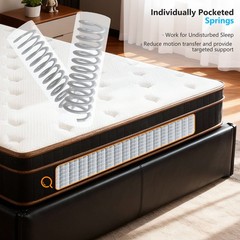 10-12″ Hybrid Mattress Twin Full Queen King Gel Spring Foam Mattress in A Box