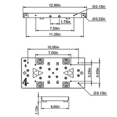 Mailbox Mounting Board Black Plastic Bracket Instructions Hardware 6 x 12.5 In.