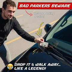 You Park Like An A-hole Bad Parking Prank Cards Look $50 multicolor