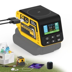 2-in-1 Power Station for Dewalt 20V Battery 300W DC Regulator 220W AC Inverter