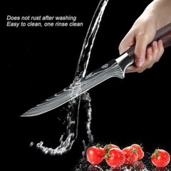Boning Knife 6″Fillet Knives Kitchen Chef Knife Damascus Style High Carbon Steel