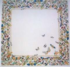 WILLIAMS SONOMA PAPILLON BUTTERFLY NAPKINS SET OF FOUR 85 COTTON 15 LINEN NWTAGS