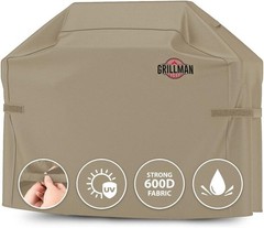 Grillman Grill Cover BBQ Outdoor Grill Covers Charcoal Gas Grills Tan, 58 in