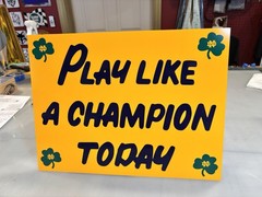 Notre Dame National Championships Handmade Acrylic Wall Sign NOT Crummy Tin