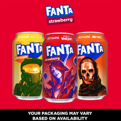 Fanta Strawberry Soda Fridge Pack, 12 Cans (12 fl oz Each) Sweet Fruity Soft Dri