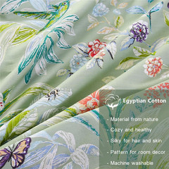 100% Cotton Pillowcases Set of 2 Standard Size Floral Printed Butterfly Pillow C