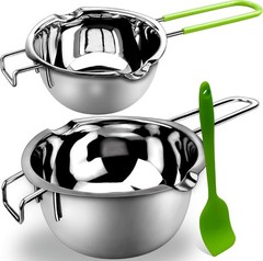 Double Boiler Pot Set for Melting Chocolate, Butter, Cheese, Caramel and Candy
