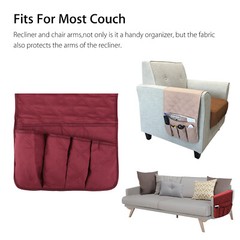 TV Remote Control Organizer Holder for Sofa Recliner Chair Arm Rest 5 Pocket Bag