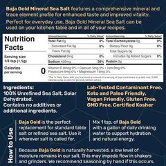 Baja Gold Mineral Sea Salt Natural Grain Crystals 1 Lb. Bag