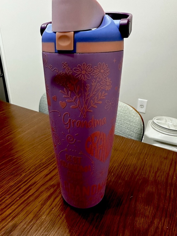 Happy GRANDmothers Day Gift! Owala Style 30oz Tumbler Purple