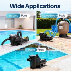 1.5HP 2HP Swimming Pool Pump Replacement for Hayward In/Above Ground 115V/230V