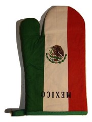 Country of Mexico Mexican Green White Red BBQ Barbeque Apron Cook Set