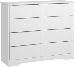 Wooden Dresser with 8 Drawers Modern Large Chest with Deep Storage for Bedroom