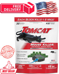 Mouse Mice Rat Killer 32 Blocks Bait Poison Rodent Station Trap Tomcat Control
