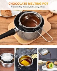 Stainless Steel Double Boiler Pot for Melting Chocolate, Candy and Candle Making