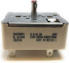 OEM 316436001 Infinite Switch for Frigidaire Kenmore Range AP3885460 PS1145040