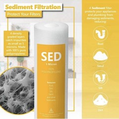 6 Months Alkaline Reverse Osmosis System Replacement Set 6 Filters 50 GPD *NIB*