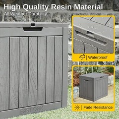 Outdoor Storage Box 31 Gallon Deck Box Indoor and Outdoor Use Waterp…