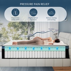 10″12″14″ Memory Foam Spring Hybrid Mattress in A Box Twin Full Queen King Size