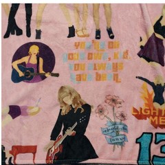 Taylor Swift Eras Pink Plush Lightweight Throw Blanket Swiftie Collage 50″x56″