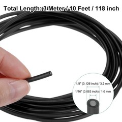 Natural Latex Rubber Tubing, 1/16 1.6mm ID x 1/8 3.2mm OD 10ft Length Latex H…