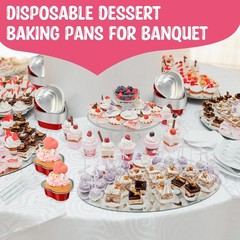 30 Sets Mini Heart Cake Pan with Lids and Scoops 1.86 Oz/ 55 ml Mini Heart